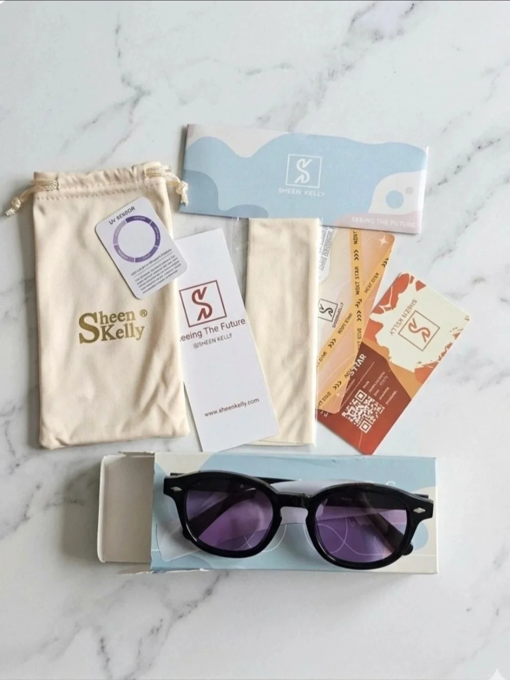 Women's Round Gradient Sunglasses - Purple Lenses